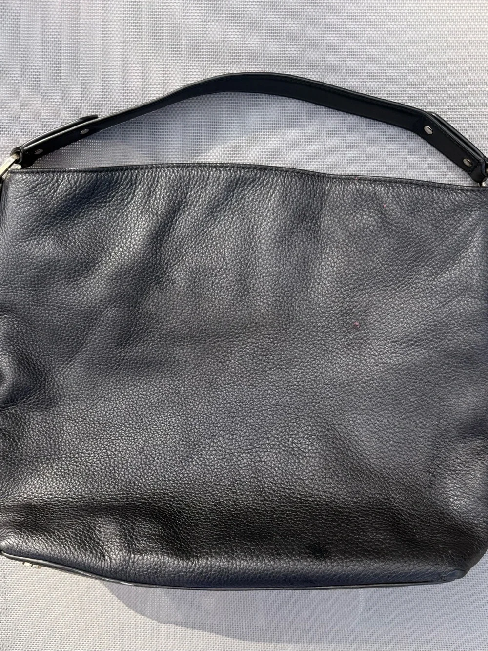 Michael Kors Evie Large Black Leather Hobo Bag with Gold Hardware